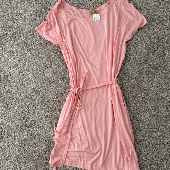 PIKO 1988 Authentic Tie Waist Dress Pockets Bamboo Spandex NWT! Pink Size Small - Picture 3 of 6